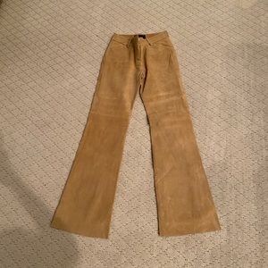 Leather/Suede Tan Pants